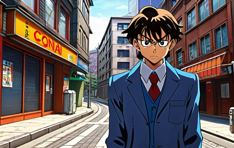 **Prompt:** Detective Conan character design, manga style, classic meets modern, focus on expressive eyes and detailed hair, urban background, vibrant colors, dynamic pose, conveying intelligence and determination.