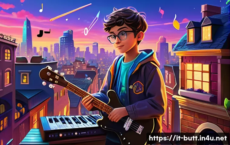 엉덩이탐정 애니메이션 주제가 - A vibrant animated scene featuring a young detective protagonist in a colorful cityscape at dusk, su...