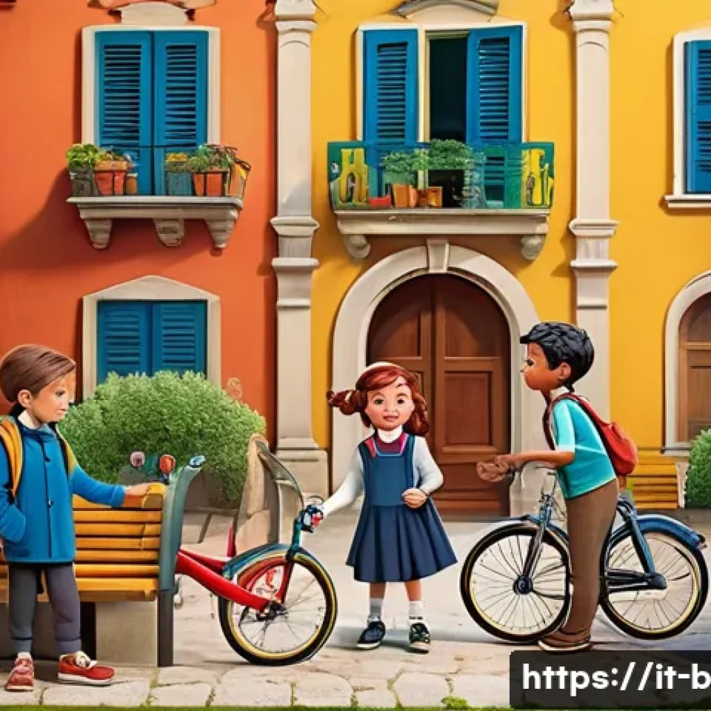 엉덩이탐정 도서관 인기 도서 - A lively and colorful illustration of a young Italian boy and girl, both dressed in casual clothes a...